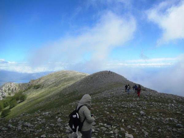 sulla cresta verso l'affaccio sul golfo di Policastro